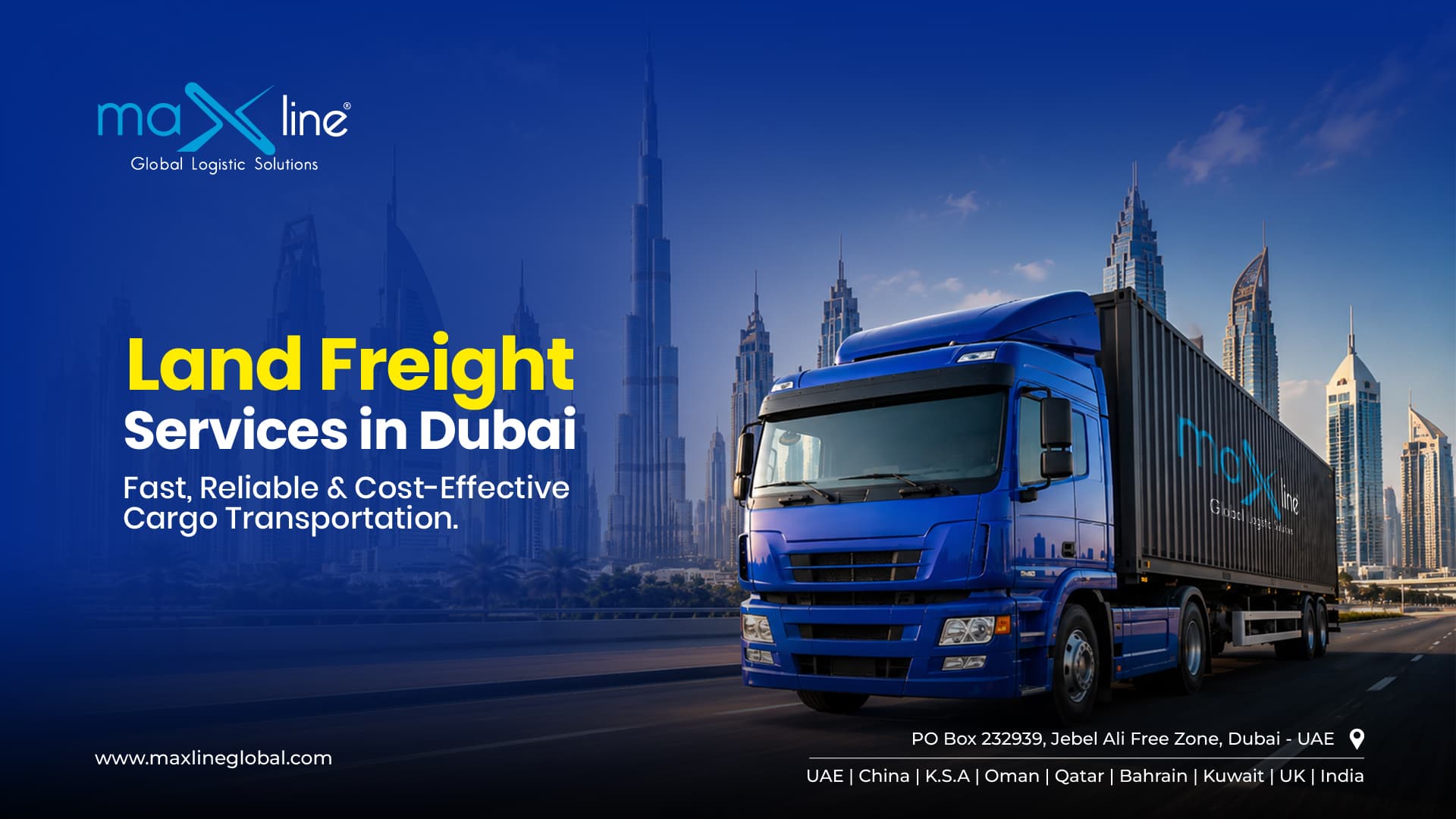 Illustration for article: Land Freight Services in Dubai: Fast, Reliable & Cost-Effective Cargo Transportation