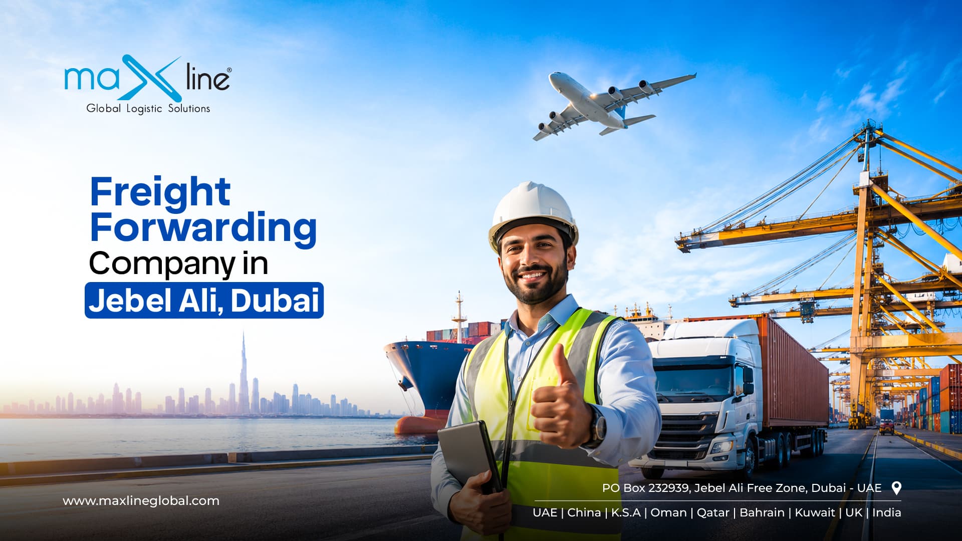 Illustration for article: Freight Forwarding in Jabel Ali Dubai | Sea, Air & Land Logistics Solutions