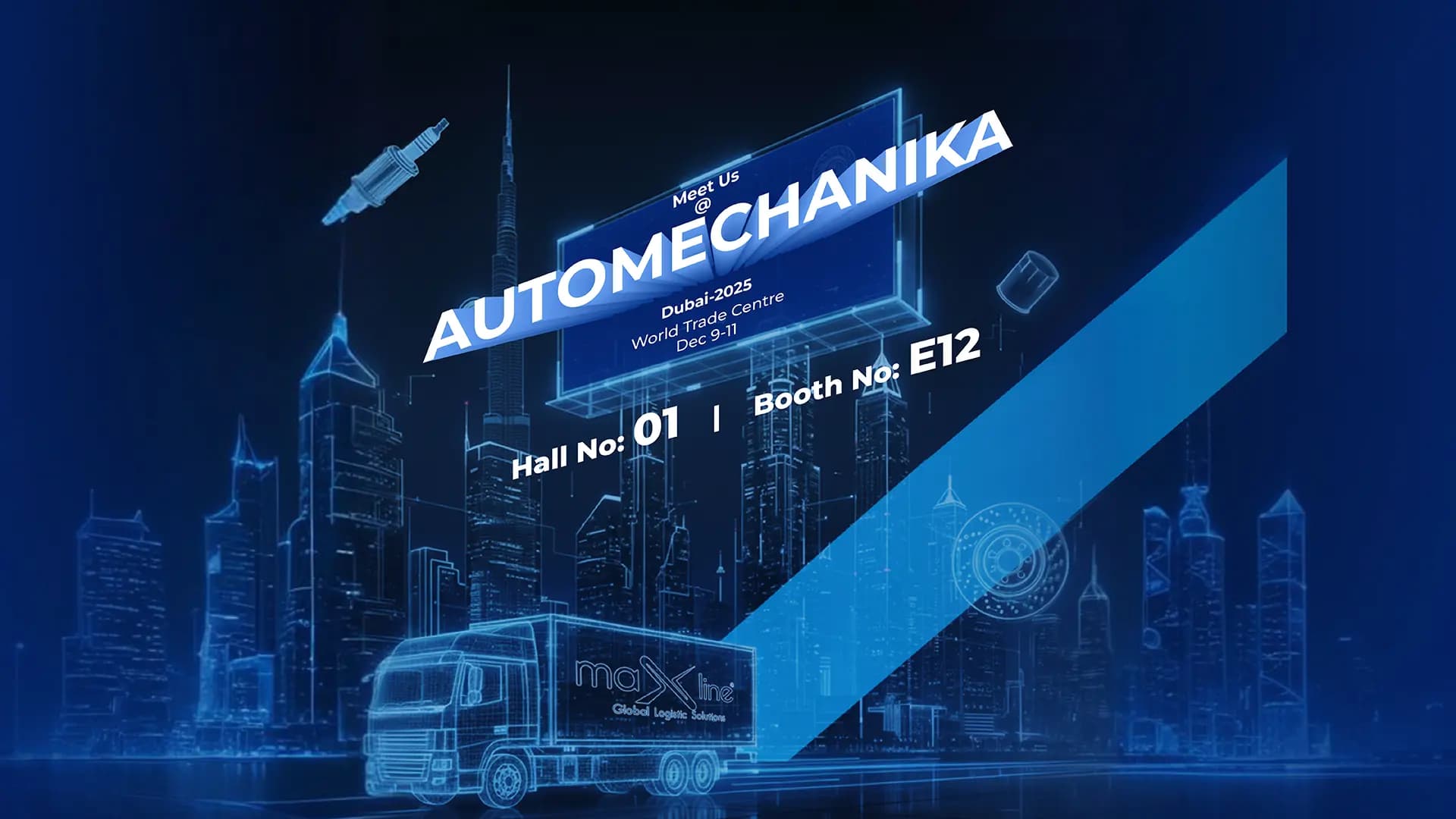 Illustration for article: Maxline Global Logistics at Automechanika Dubai 2025