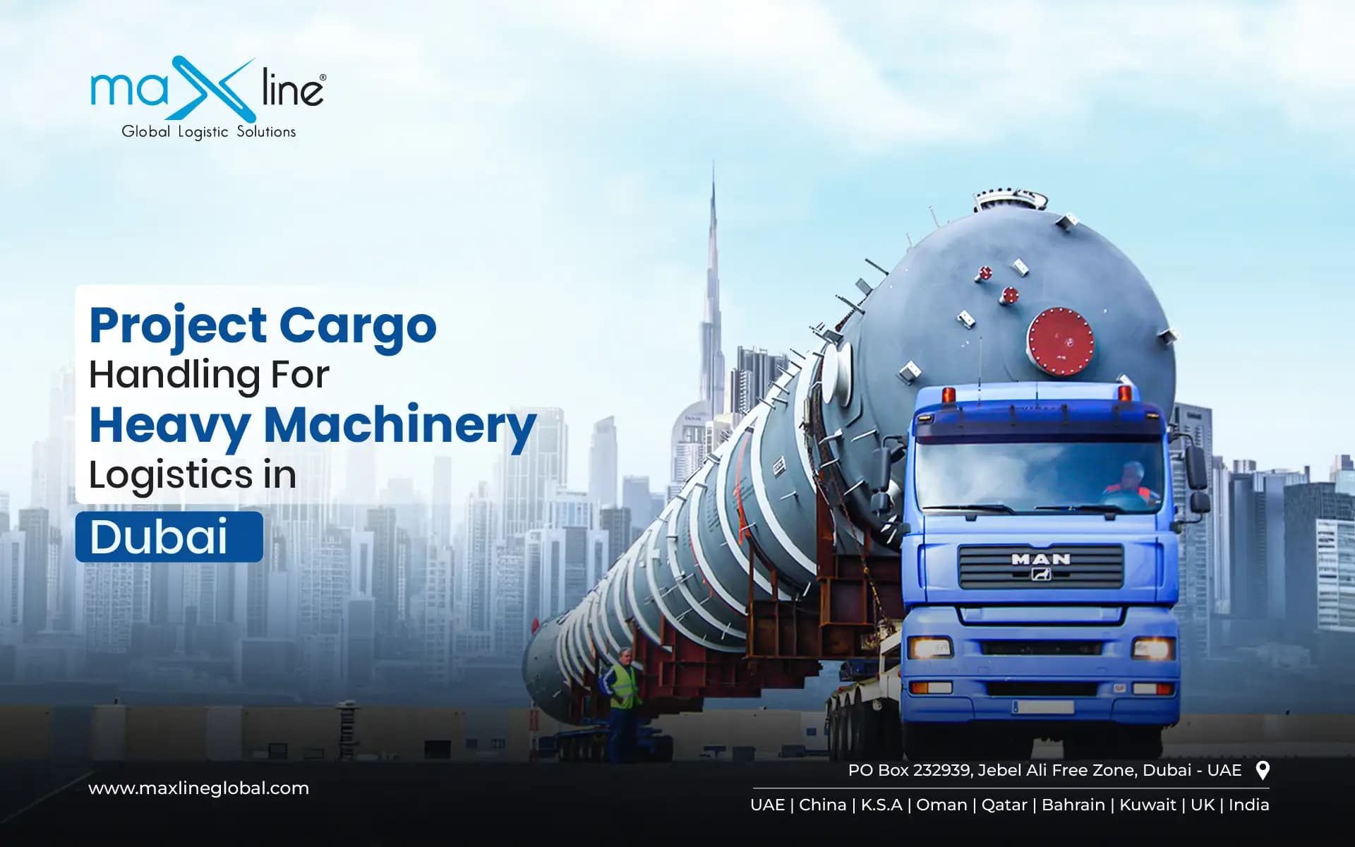Illustration for article: Project Cargo Handling for Heavy Machinery Logistics