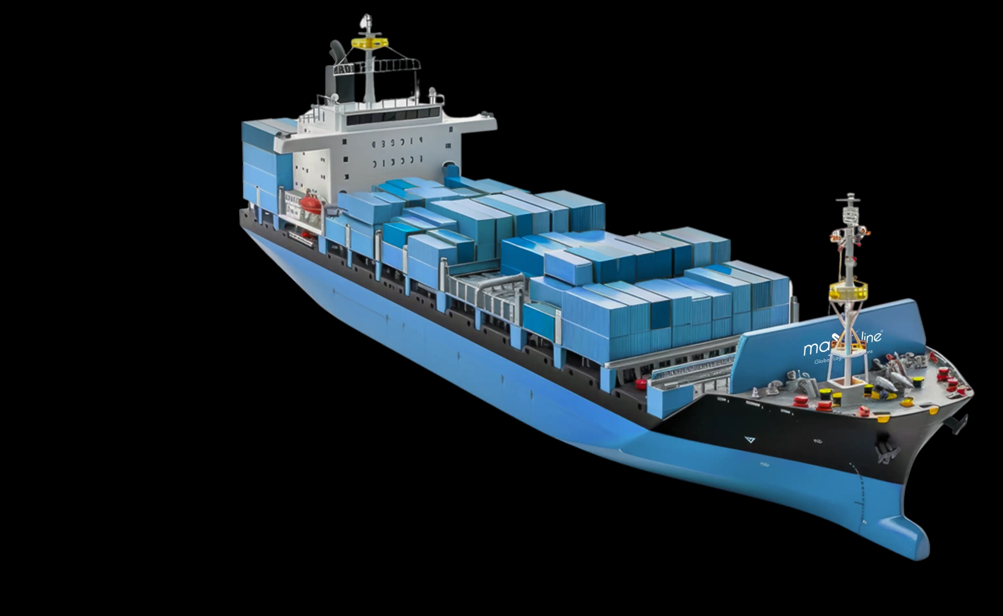 Cargo ship representing Maxline Global's sea freight capabilities